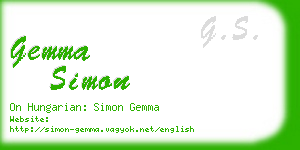 gemma simon business card